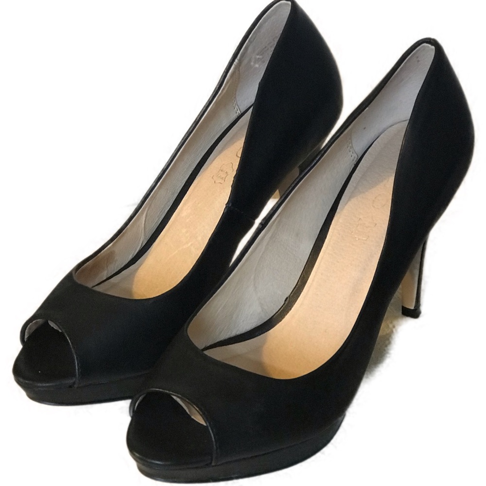 Aldo Leather Platform Heels